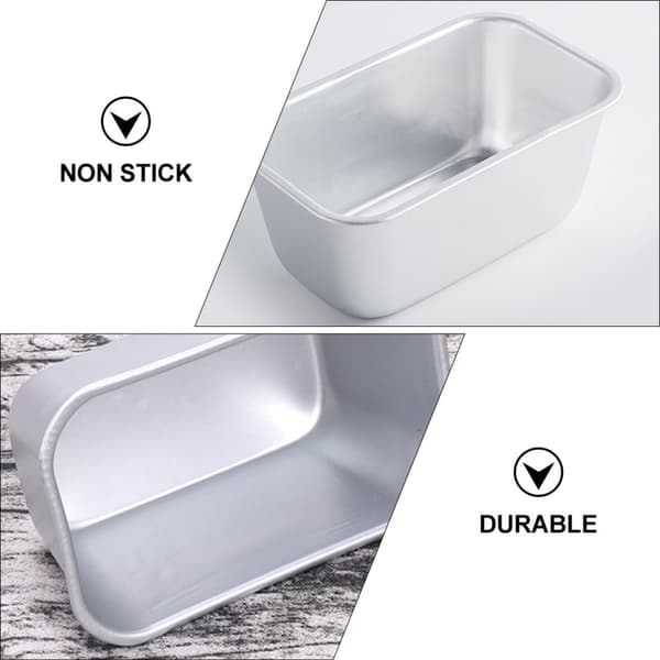 2 stk. dyb bageform rektangulær toastform non-stick toastform zinklegering