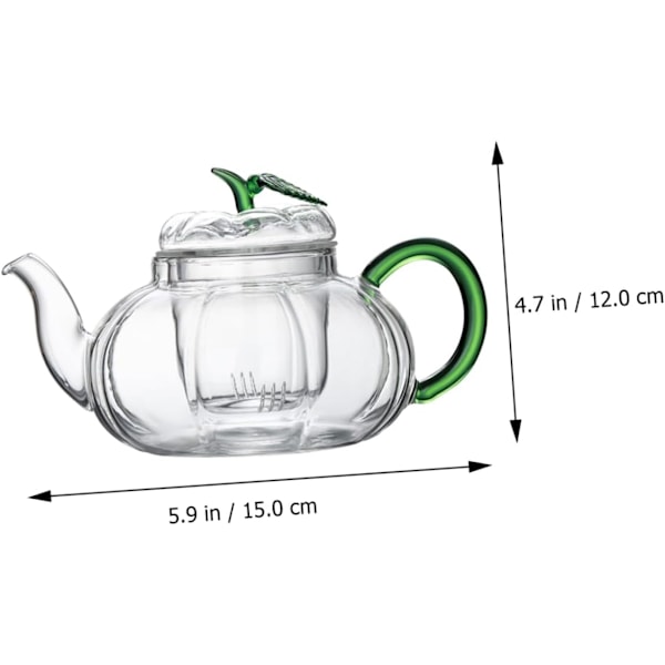 Elegant Græskar Tekande Varmebestandig 600ml Hjemmekontor Kedel Let at Rengøre Kung Fu Tekande