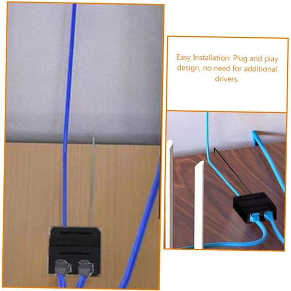 Ergonomisk Design Ethernet Splitter Nettverk Splitter Adapter 1 til 2 Splitter
