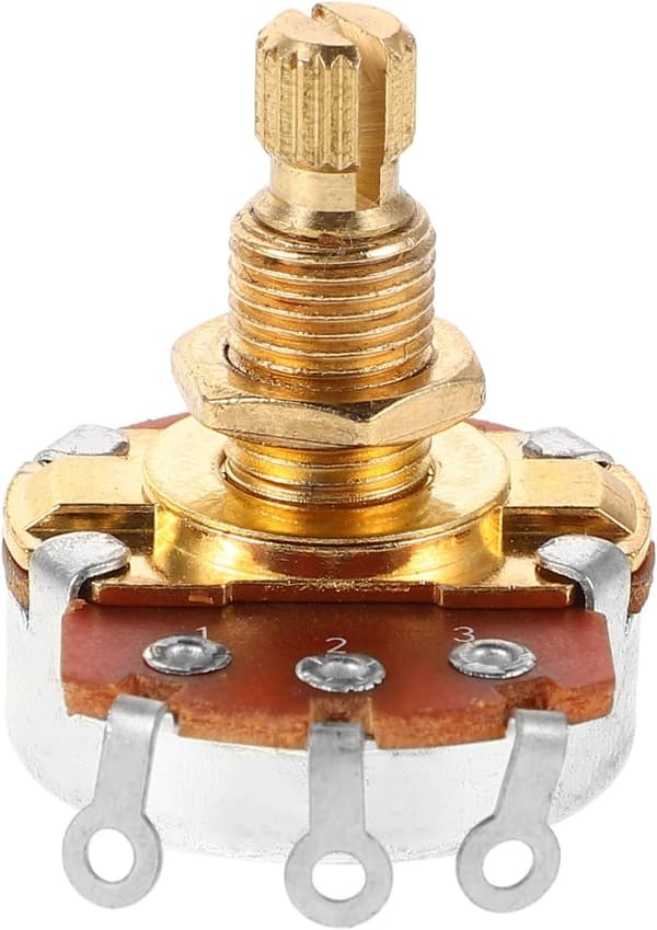 Kopparpotentiometer för exakt volym- och tonjustering för elgitarr och bas med delad axel