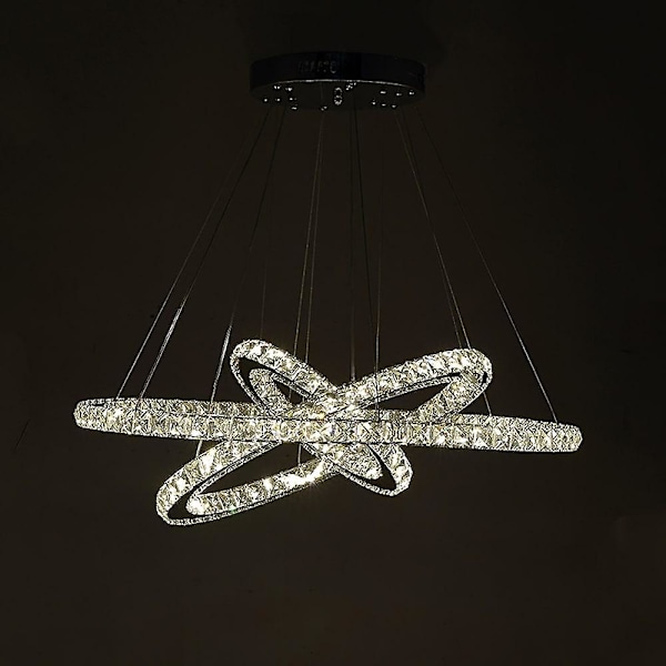 3-armet 70 cm Krystal Dæmpbar LED-Lysekrone Hængende Lampe