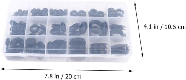 125 st gummitätningsring typ gummitätningar hållarring set packningssatser plastlåda