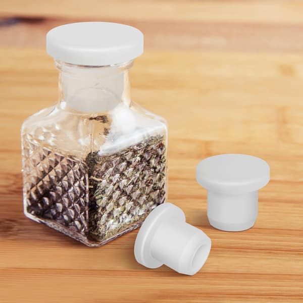 Salt- og pepper-silikonproppsett med 25 propper i flere størrelser for krydderflasker og matbeholdere