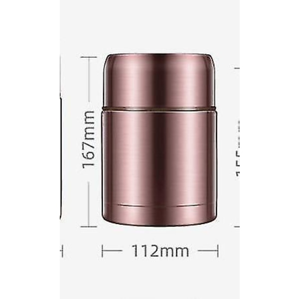 800 ml Vakuumisolerad Mattermostermoflaska för Soppa