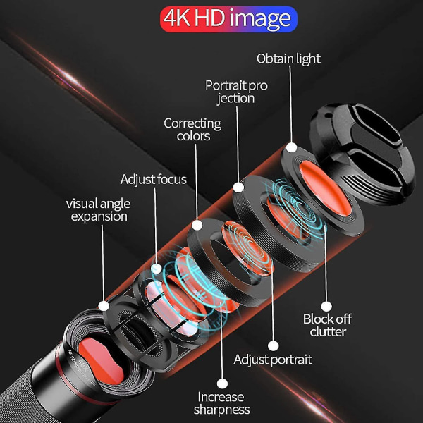 48x HD Starscope Monokulär Smartphonehållare Stativ