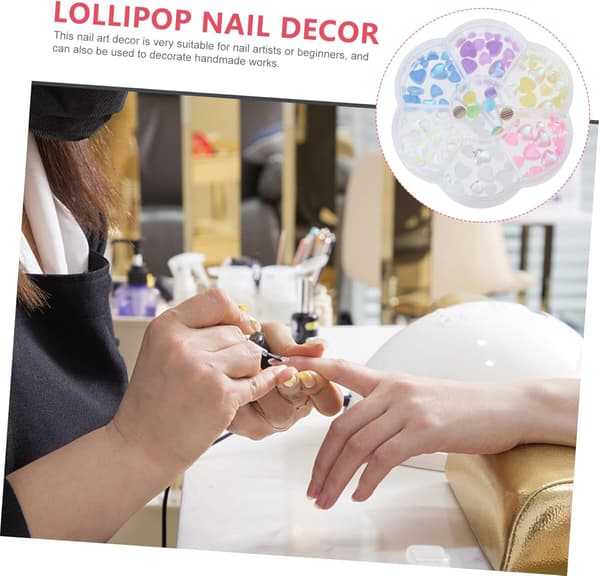 DIY Dekorative Neglecharms Sæt Hjerte Glas Rhinestones til Manicure Kunst