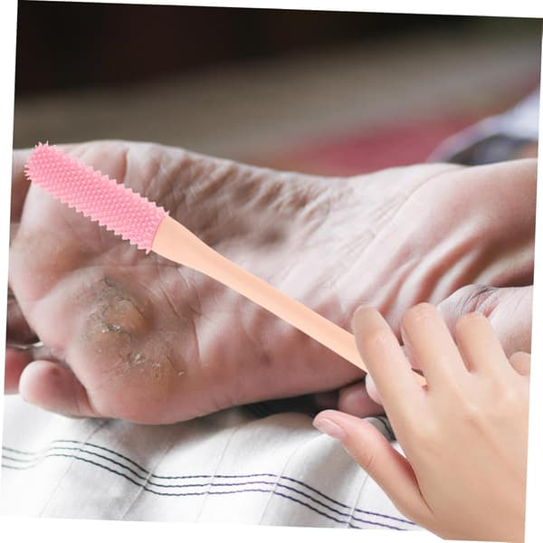Brusebørste til fødder, tårensebørste, langskaftet silikonefodvasker til manicure