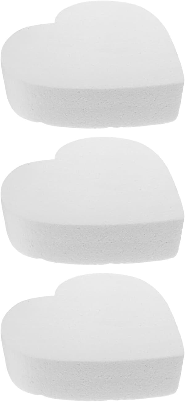 3 stk. bryllupskakemodell hjerte skumkake dummy display bursdagsdusj dekorasjoner