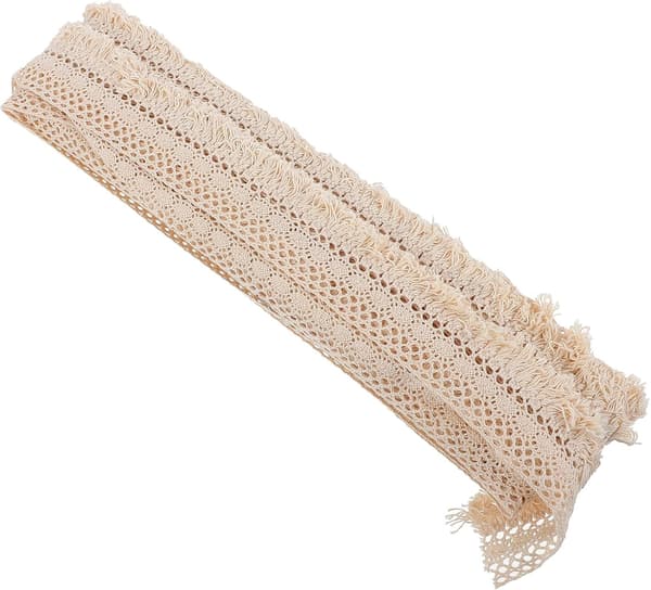 Bomullsblondekant med duskekant 4 cm bred sofapute kant DIY sy stoff gardintilbehør