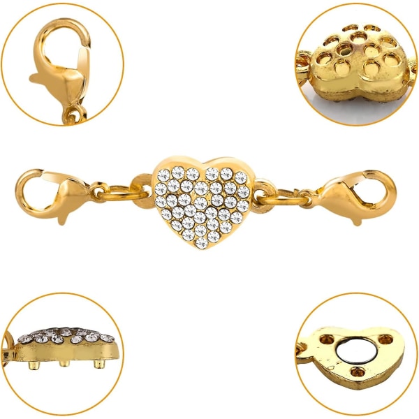 8 delar gnistrande smyckeslås, halsbandslås