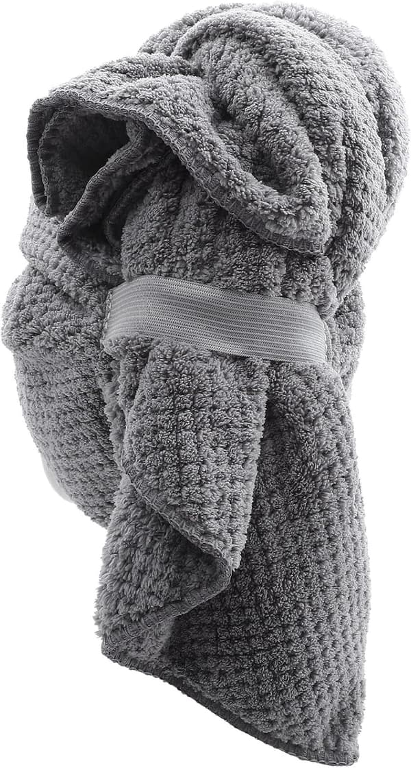 Koralfleece Hårtørringshåndklæde Wrap Superabsorberende Stor Brusehætte Hurtigtørrende til Bad