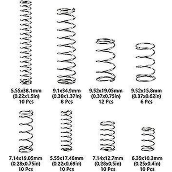 Springs Assorted Set Extension Tension Compression Metal Springs