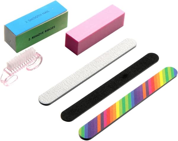 6 stk. neglefiler og buffer neglekunstpolering profesjonelle manikyrverktøy