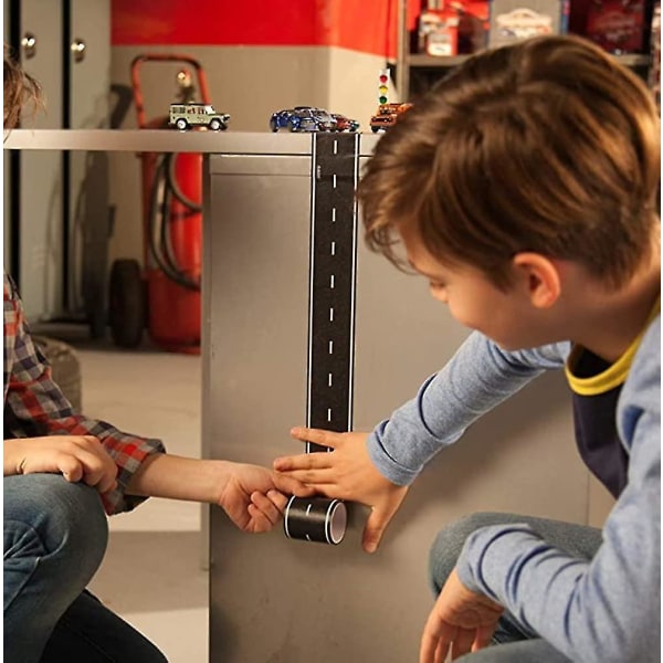 DIY Traffic Road Railway Adhesive Aftagelig Washi Masking Tape Sticker Til Børn Børn Legetøjsbiler Til Børn Legetøj Bilbane Aftagelig 5 X 500 cm (2 Ro