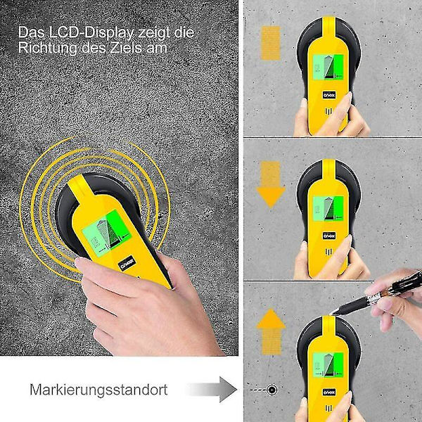 Monitointilaite 4-in-1: Naulapaikannin, Seinäskanneri, Metalli-ilmaisin, HD-LCD-näyttö, Lahja