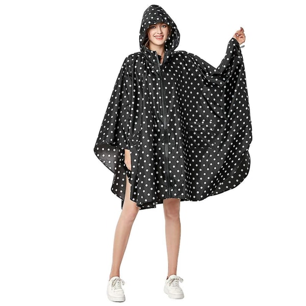 Letvægts vandtæt regnponcho Genanvendelig Ripstop åndbar regnfrakke med hætte til udendørs aktiviteter