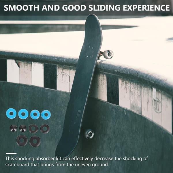 Skateboard støtsikre puter 4 stk støtdemperputer sett kompakt design for skateboardtilbehør
