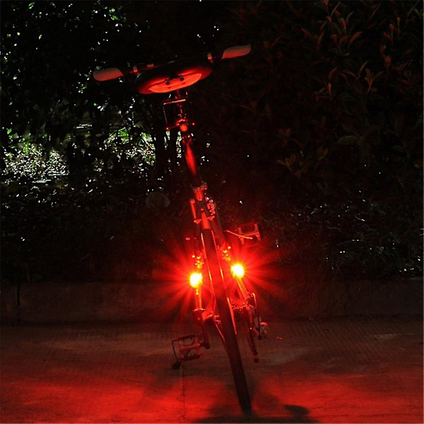 LED Cykel Baglygte Rundt Hjerteformet USB Opladning