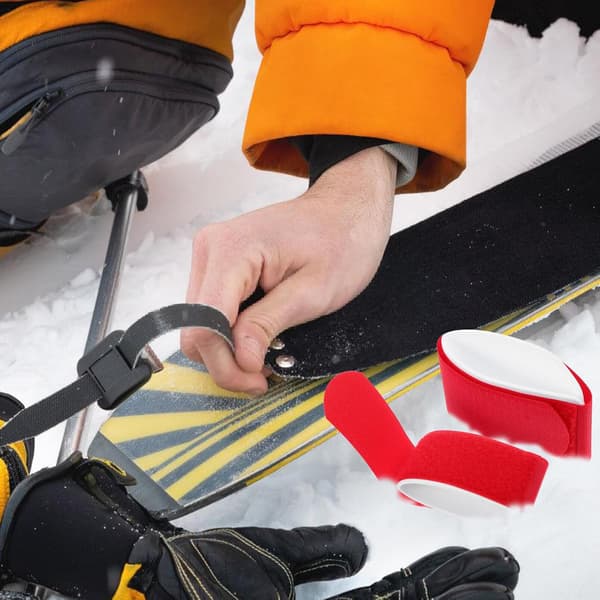 4st Justerbara Snowboardremmar Skidbindningsband för Säker Utrustningstransport Lätt att Bära