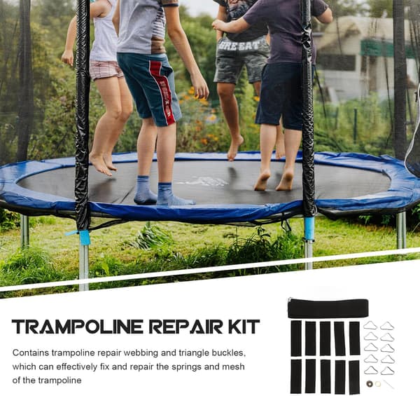 Trampolin reparationssæt til trekantede metalspænder Robuste udskiftningsdele til trampolin Bærbart