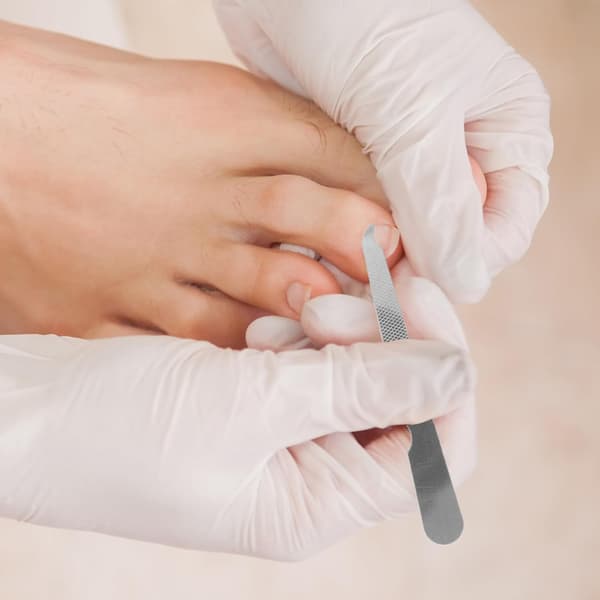 50 stk. dobbeltsidede buede spidse neglefile i rustfrit stål til manicure og pedicure