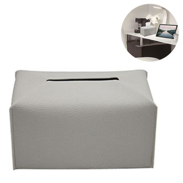 Tissue Box Cover, Moderne dekorativt lær rektangulær Tissue Box