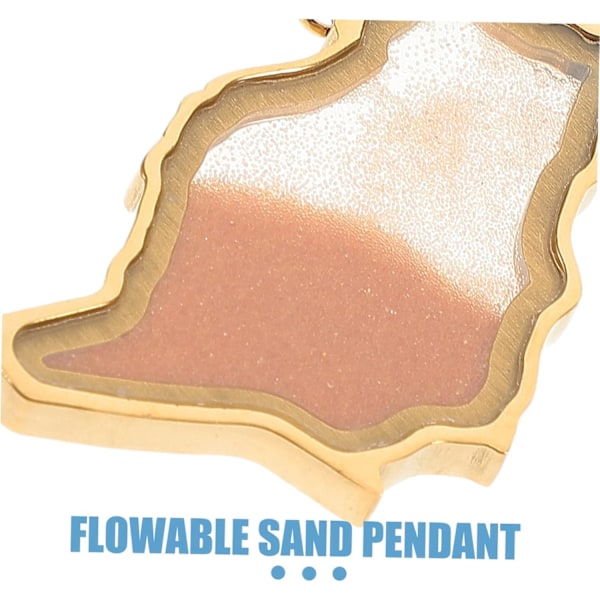 Unik Arabia Kort Vedhæng Halskæde Sand Rustfrit Stål DIY Charm til Smykkefremstilling