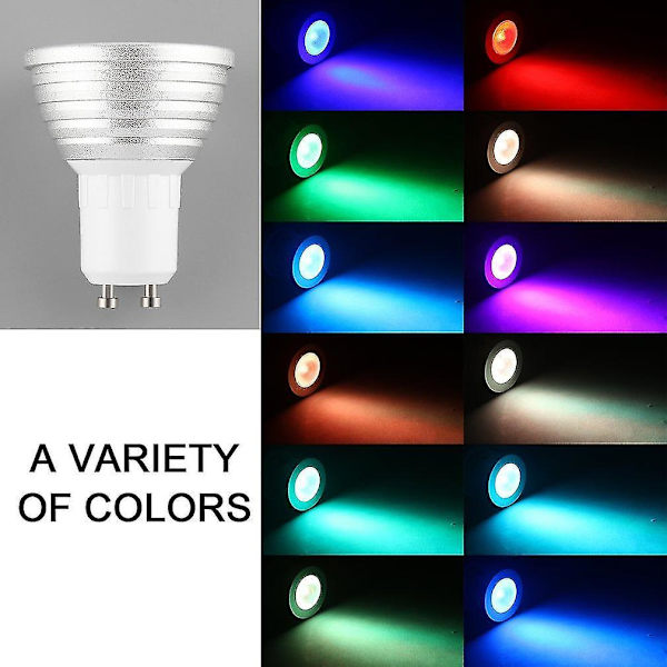2W E27 Multicolor RGB LED-lampa med fjärrkontroll