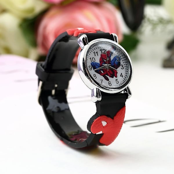 Spider Cartoon Klocka Barn Analog Kvarts Armbandsur Gummi