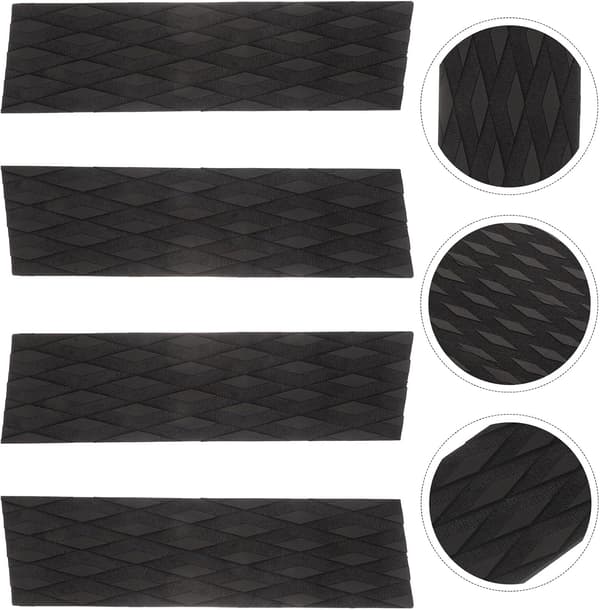 4 delar EVA Surfboard Traction Pads Halkfria Deck Grip Mats med självhäftande baksida