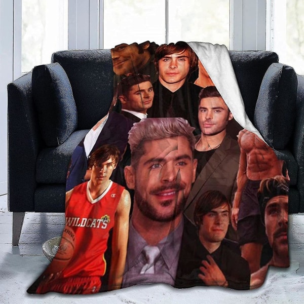 Zac Efron Heminredning Filt Sovsal För Sängsoffa Sovsal Office Camping Reser -u428 60x50in 150x125cm