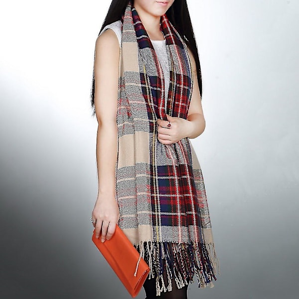 Oversized Tartan-sjal, Rutete Teppe, Plaid Wrap