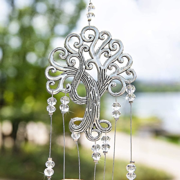 Crystal Rainbow Suncatcher, Glass Tree Life Sun Catcher for Vindu, Hengende Glasskule Prisme Charm1stk-transparent