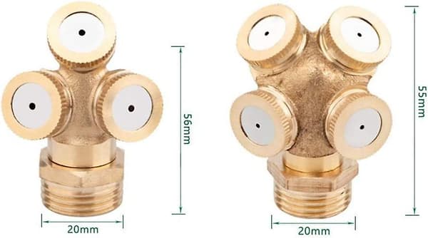 2 stk Messing Atomizer Dyser, Jordbruk Vanningsdyser, Hage Vann Atomizer Dyser