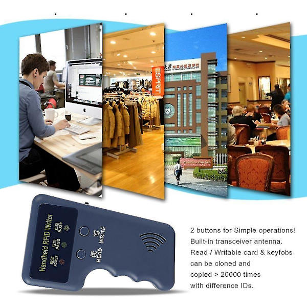 Turvallinen käsikäyttöinen 125kHz RFID-kopioija ja kirjoitin