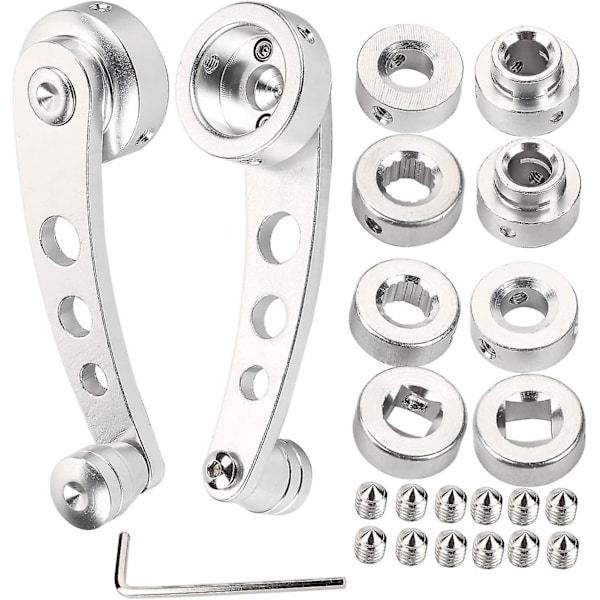 Fönstervevhandtag Fönsterhandtag Lyftvev Passar Chevrolet Klassisk Bil (silver) (2 st)