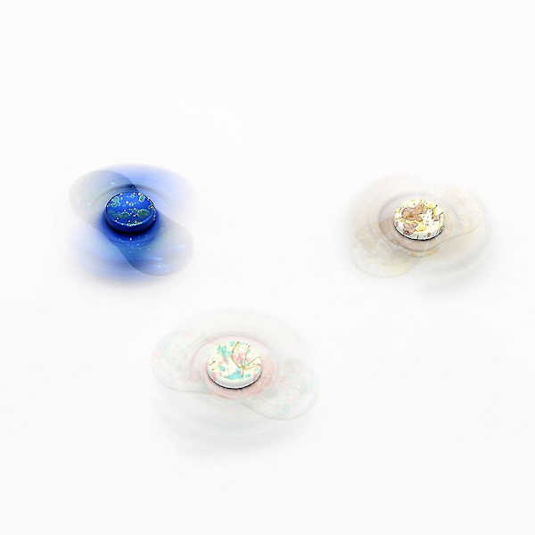 Särskild Keramisk Tryckt Handspinner Två Blad Fingert Leksak För Stressreducering