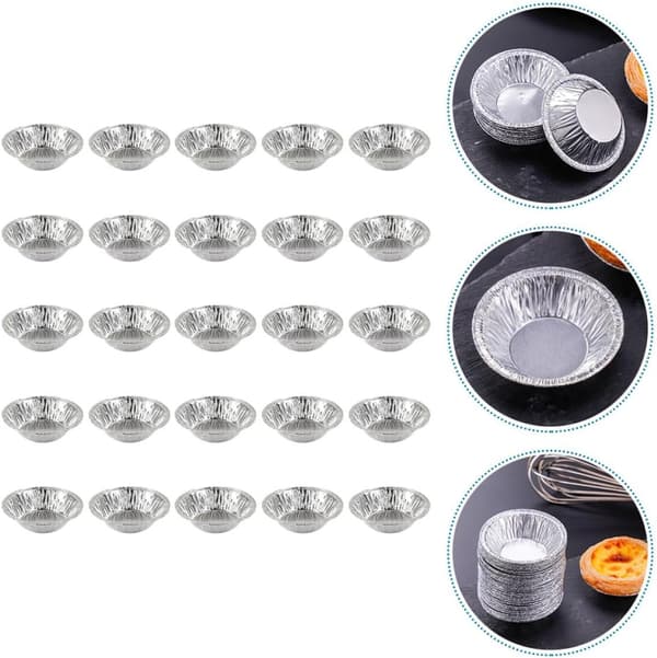 100 stk. engangs tærteforme af stanniol, non-stick bageforme til muffins, cupcakes og småkager