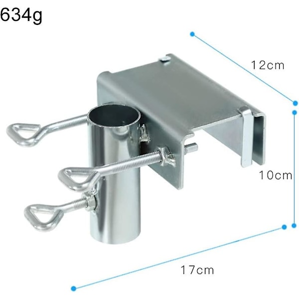 Parasollholder for rekkverk - Fastmontert hylle for parasollbase