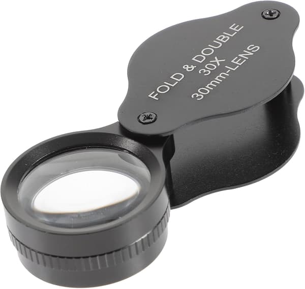 30x Handhållen Vikbar Förstoringsglas Bärbar 30mm Optisk Lins