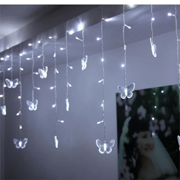 3,5m 96led Butterfly LED String Icicle Curtain Lights