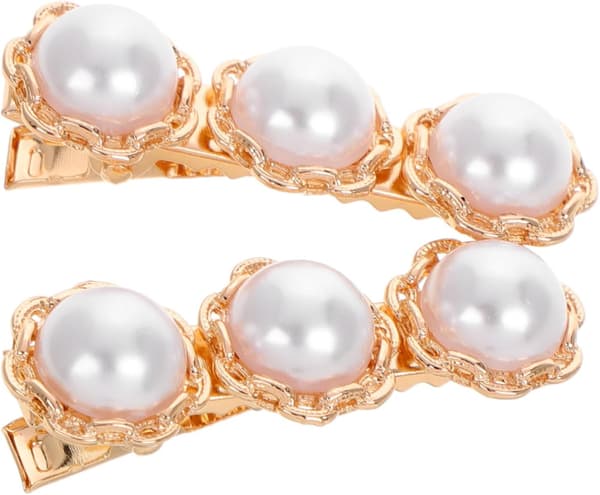 Perle Hårspænde til Kvinder Hårklemme Snap Klemme Elegant Hårnål Mode Tilbehør til Kvinder