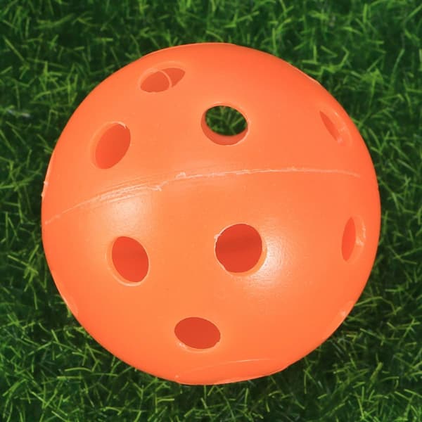 12 stk. hule indendørs pickleball-bolde i PE-materiale, orange mini-træningsgolfbolde