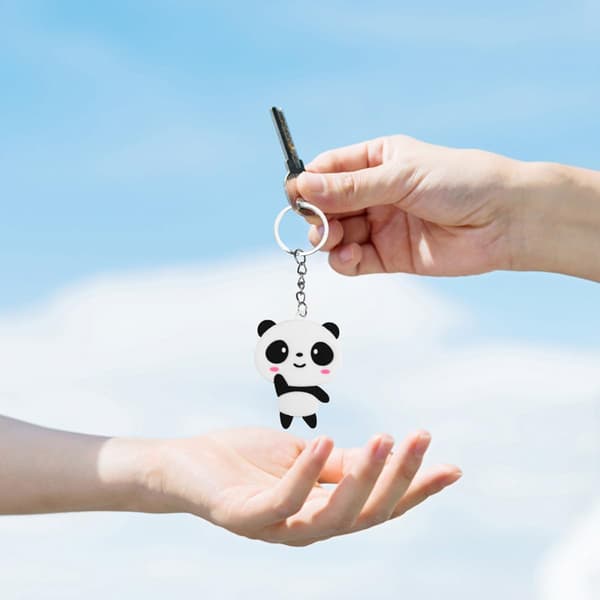 10 st Panda Nyckelring Pack Tecknad Söt Pvc Multifunktionell Lätt Nyckelring