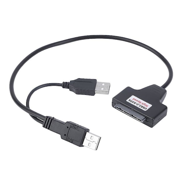 USB 2.0 til 1.8 tommers 7+9 16-pins Micro SATA HDD Adapterkabel
