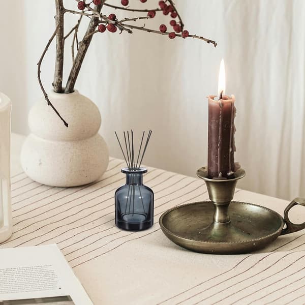 2 stk. Aroma Diffuser Flaske Glas Cylindrisk Rørpind Beholder Tom Dekorativ Krukke