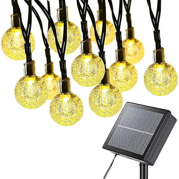 Bubbelbolllampa 50 LED Solcellsdriven Vattentät Patio