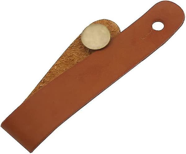 Gitarrremmsfäste Knapp Syntetiskt Läder Huvudstock Adapter För Ukulele Akustisk Gitarr (brun) 2st