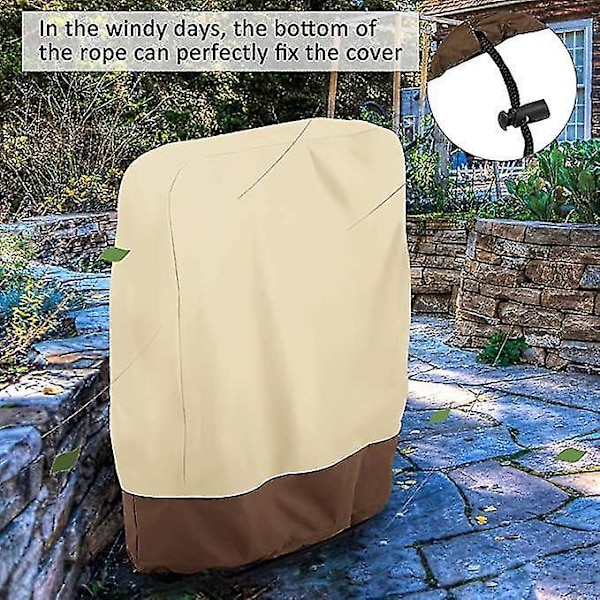 Vattentätt Fällbar Stolöverdrag för Utomhus 190T 93x82cm Beige