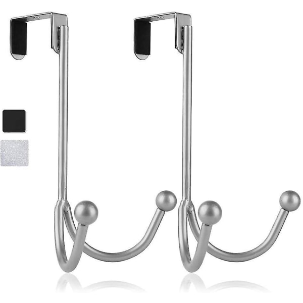 2pack S Over The Door Double Hanger Hooks. Metal Twin Hooks Organizer For Hanging Coats